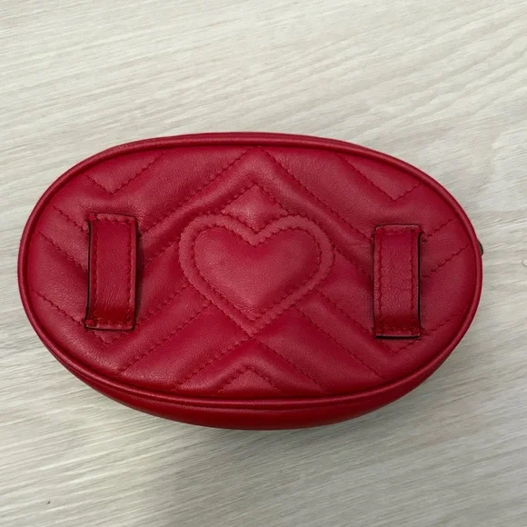 Gucci Red Quilted Leather Crossbody Bag - Picture 3 of 9